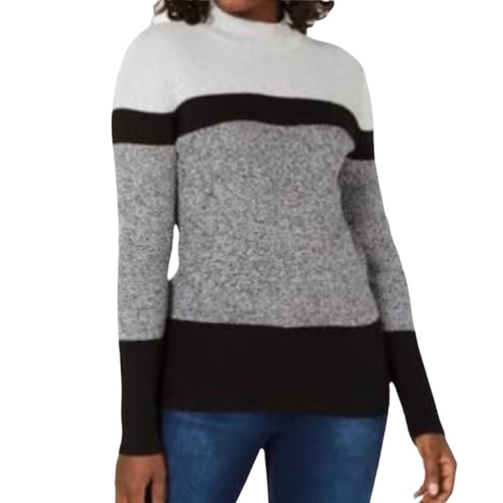 Karen Scott Mock-Neck Sweater
